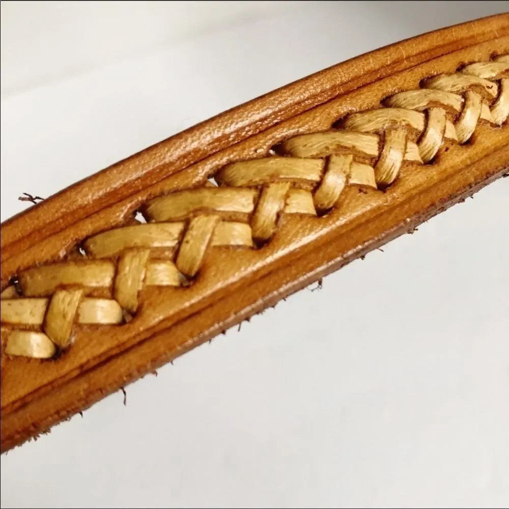 Tooled Leather Belt - Picture 2 of 9